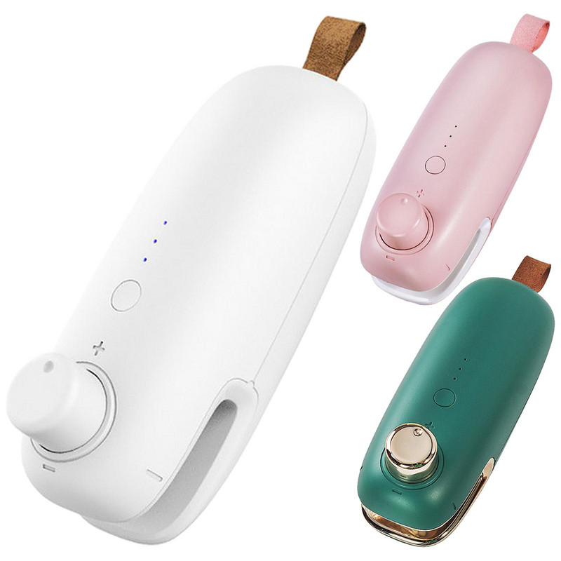 Ručný USB uzatvárač tašiek Nabíjateľný prenosný uzatvárač tašiek na plasty, mini ručný tepelný uzatvárač na potraviny