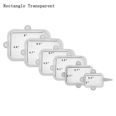 Poklopac za svježu hranu od 6 komada Univerzalni poklopac za lonac Silikonska brtva za zdjelu Topli paket za mikrovalnu pećnicu Prozirni silikon, jaki elastični