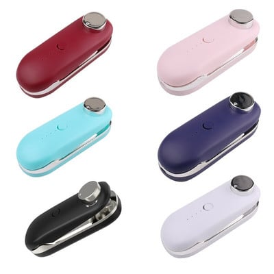 Mini prenosná taška, tepelná tesniaca páska, USB nabíjateľná ručná ohrievacia taška na skladovanie potravín, plastová tesniaca páska, klip na tašky