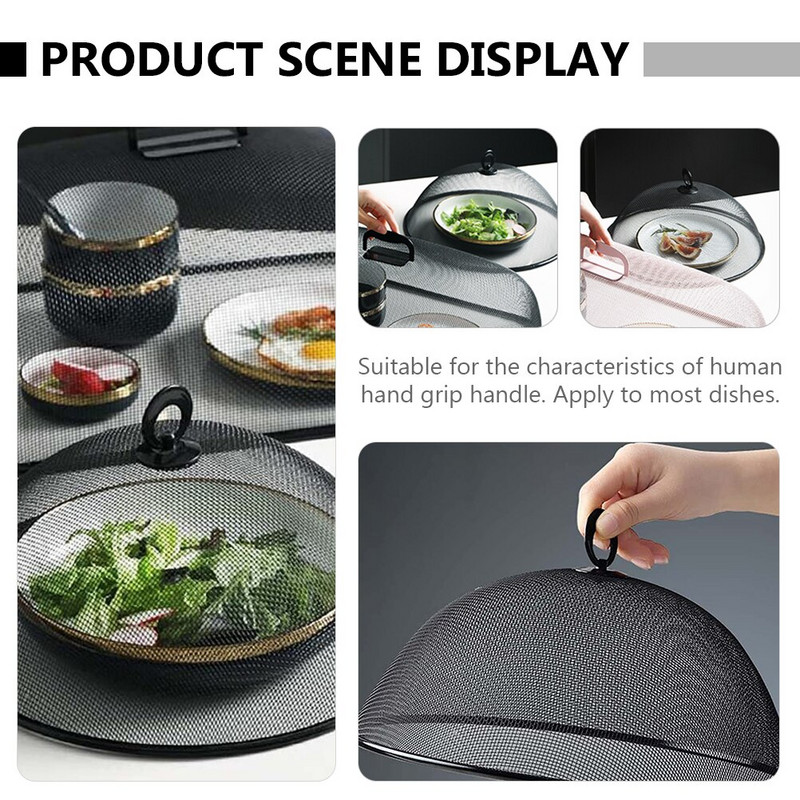 Poklopac Mreža Coversdome Metalni šator Net Zaslon Piknik Na otvorenom Posuda za muhe Nehrđajući čelik Vanjska zaštitna ploča za kolače