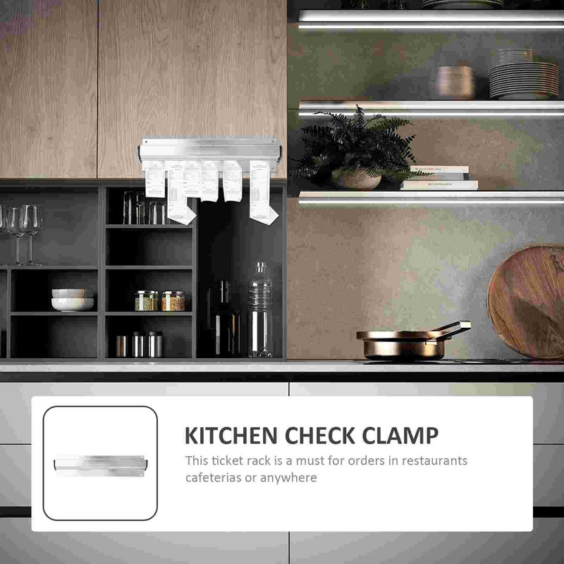 Laikiklis stovo kvito bilietų skaidrės restorano užsakymo patikrinimas bėgių virtuvės ekrano gnybtas sąskaitos meniu Aliuminis griebtuvas sąskaitų faktūrų leidinys