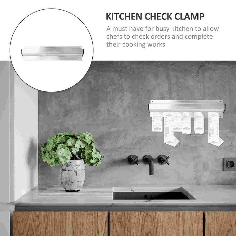 Laikiklis stovo kvito bilietų skaidrės restorano užsakymo patikrinimas bėgių virtuvės ekrano gnybtas sąskaitos meniu Aliuminis griebtuvas sąskaitų faktūrų leidinys