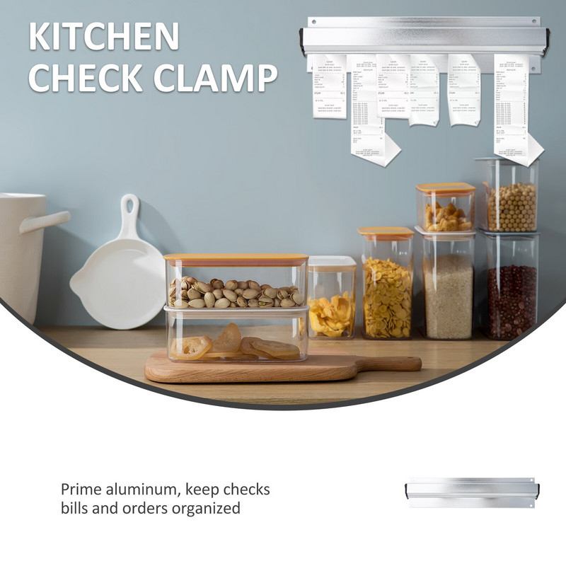 Laikiklis stovo kvito bilietų skaidrės restorano užsakymo patikrinimas bėgių virtuvės ekrano gnybtas sąskaitos meniu Aliuminis griebtuvas sąskaitų faktūrų leidinys