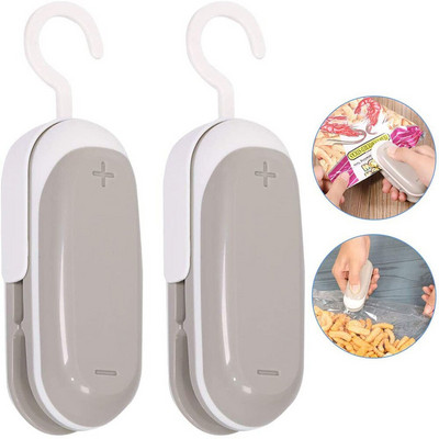 Ručni vakuumski uređaj za zatvaranje hrane u 2 komada Zatvaranje hrane za plastiku 2 Mini spremnika za grijanje 1 i zatvaranje za višekratnu upotrebu Posude za čuvanje hrane