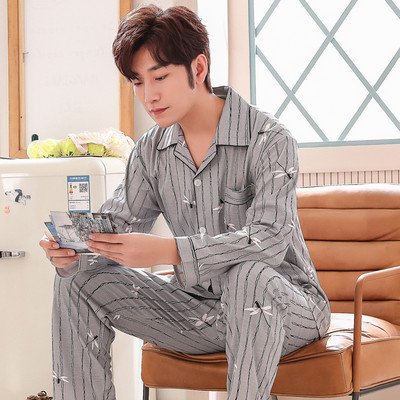 Vyriška laisvalaikio pižama ilgomis rankovėmis