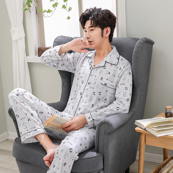 Vyriška laisvalaikio pižama ilgomis rankovėmis