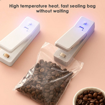 Heat Sealer USB Επαναφορτιζόμενο Mini Σφραγιστικό μηχάνημα Αποθήκευσης Τσάντα Κλιπ Μίνι Σφραγιστικό Μηχάνημα Αυτοκόλλητο Σφραγίδα για σνακ φαγητού Kitchen Gadg