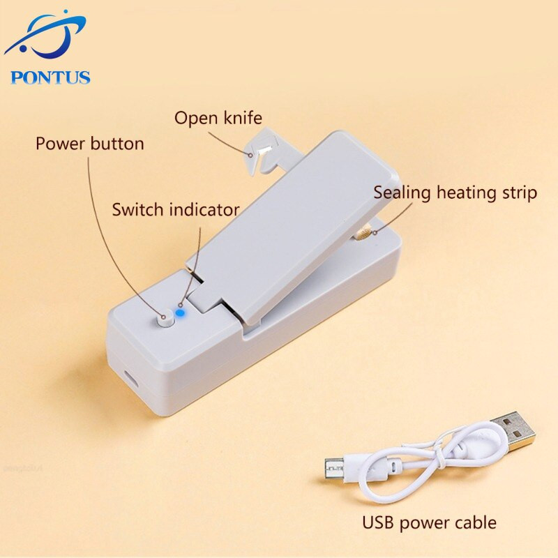 Sigilator de pachete Mini sigilatoare portabile Masina de sigilare saci cu vid pentru pungi de plastic Masini inchise pentru alimente Aparate de bucatarie
