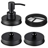 Set poklopaca za kupaonski pribor Mason Jar (4kom), držač četkice za zube, poklopci za apotekarske staklenke za pohranu za Regular Mouth Mason