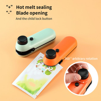 Νέο USB Chargable Bag Sealer Portable Food Packaging Bag Sealer Sealer with Cable Multifunctional Sealer Packing Tools Kitchen