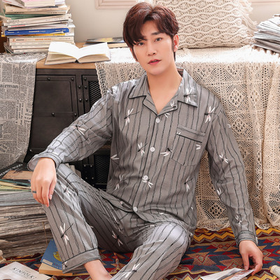 Pijamale casual barbatesti cu guler clasic