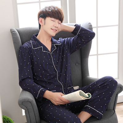 Pijamale casual barbatesti cu guler clasic