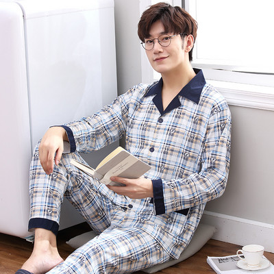 Pijamale casual barbatesti cu guler clasic