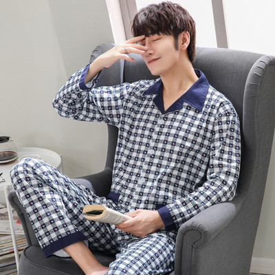 Pijamale casual barbatesti cu guler clasic