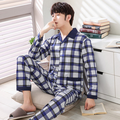 Pijamale casual barbatesti cu guler clasic