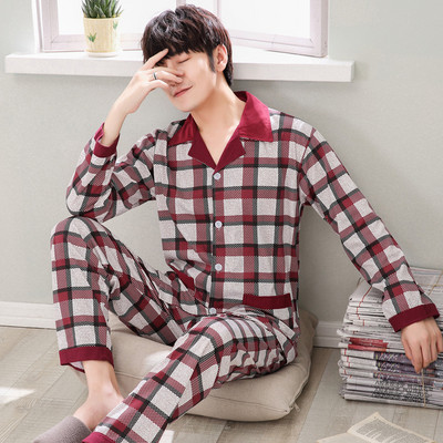 Pijamale casual barbatesti cu guler clasic