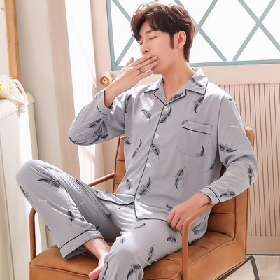 Pijamale casual barbatesti cu guler clasic