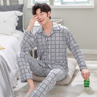 Pijamale casual barbatesti cu guler clasic