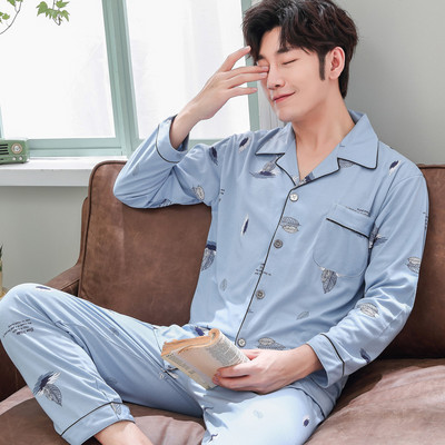 Pijamale casual barbatesti cu guler clasic