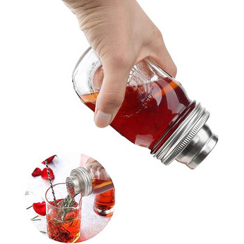 8 συσκευασίες Mason Jar Shaker Καπάκια, Shaker Top για κανονικό Mason Jar, Shaker Kap για Mini Mason Jars