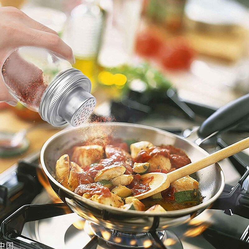 8 pachete de capace de agitare pentru borcan Mason, capac de agitare pentru borcane obișnuite, capace pentru mini borcane de zidar