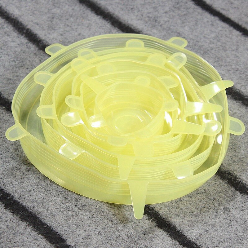 12Pc silikonski elastični poklopac Univerzalni poklopac Silikonski poklopac zdjele Silikonski poklopac lonca Poklopac za kuhanje hrane Poklopac za mikrovalnu pećnicu