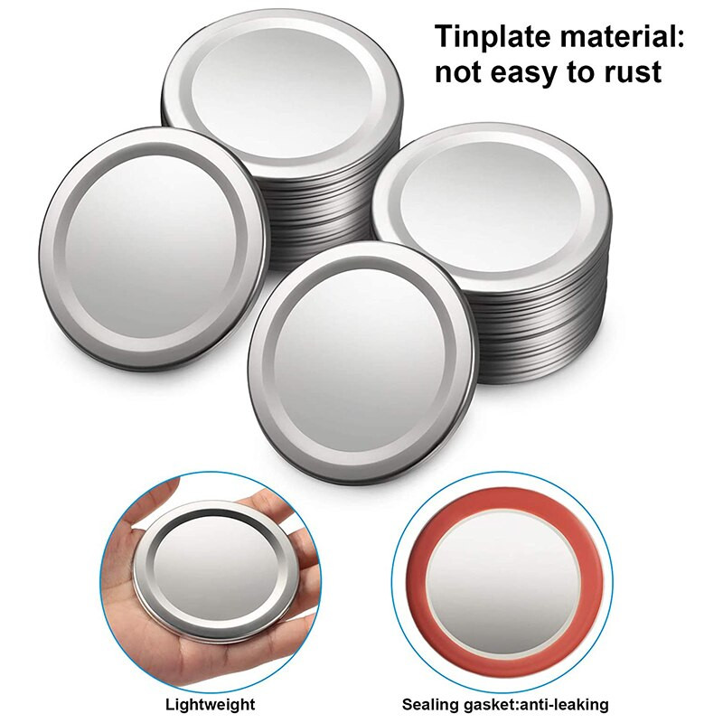 80 de bucăți capace pentru conserve cu gură obișnuită.