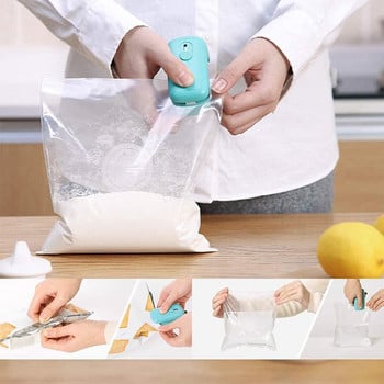 Mini Bag Sealer Handheld Homehold Portable Bag Resealer Machine for Plastic Bags Snacks Αποθήκευση τροφίμων με φρέσκια τσάντα αποθήκευσης