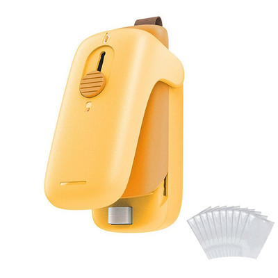 Mini sigilator de pungi, de uz casnic, mașină portabilă de resigilare a pungilor pentru pungi de plastic, gustări, depozitare alimente cu pungă de păstrare proaspătă
