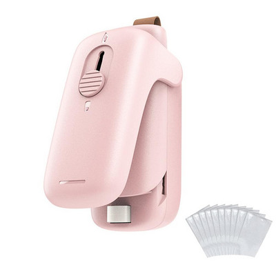 Mini sigilator de pungi, de uz casnic, mașină portabilă de resigilare a pungilor pentru pungi de plastic, gustări, depozitare alimente cu pungă de păstrare proaspătă