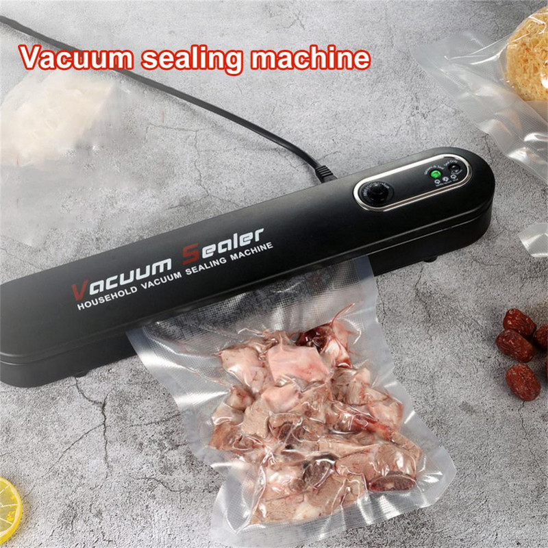 Automatický vákuový baliaci stroj pre domácnosť s vákuovými vreckami, mokré a suché potraviny, konzervačné balenie, uzavreté tesnenie, skladovanie