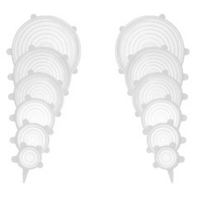 12vnt silikoninis elastingas dangtelis universalus dangtelis silikoninis dubens dangtelis silikoninis puodo dangtelis maisto gaminimo konservavimo dangtelis mikrobangų krosnelės dangtis