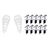 12 vnt. baltas silikoninis elastinis dangtelis Universalus dangtelis su alyvuogių aliejumi nepralaidūs snapeliai Vyno dozatoriaus piltuvas virtuvės įrankiai