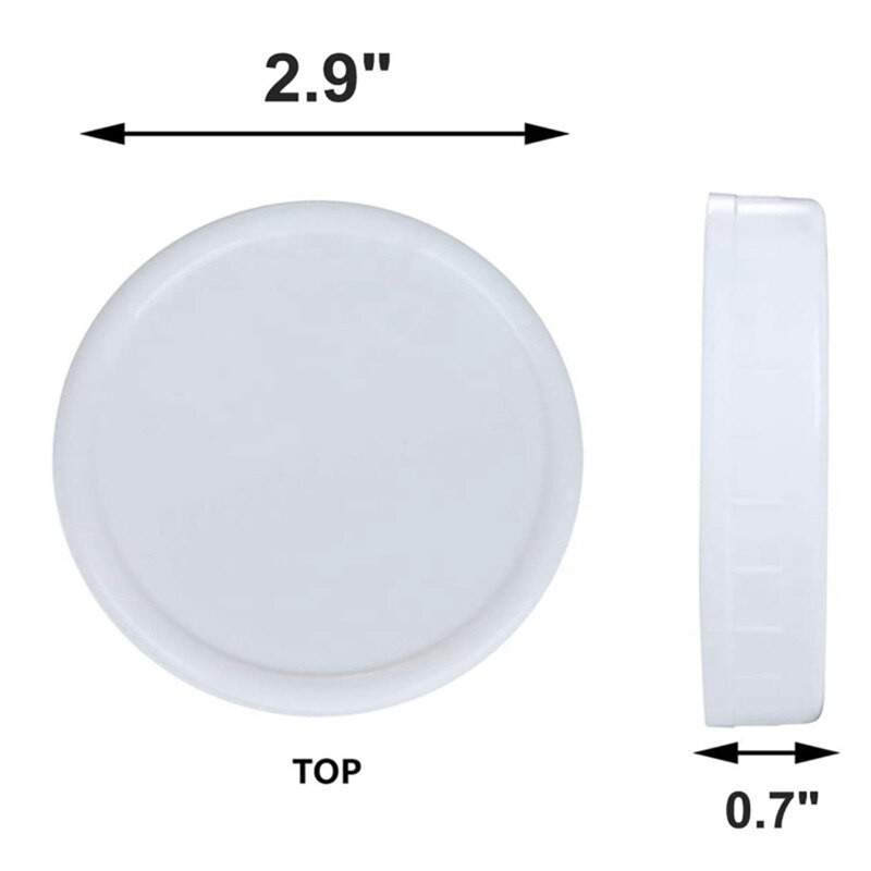 Plastični poklopci za pohranu od 20 komada, rebrasti poklopci za standardne Mason Jar boce s običnim otvorom, 86 mm i 70 mm
