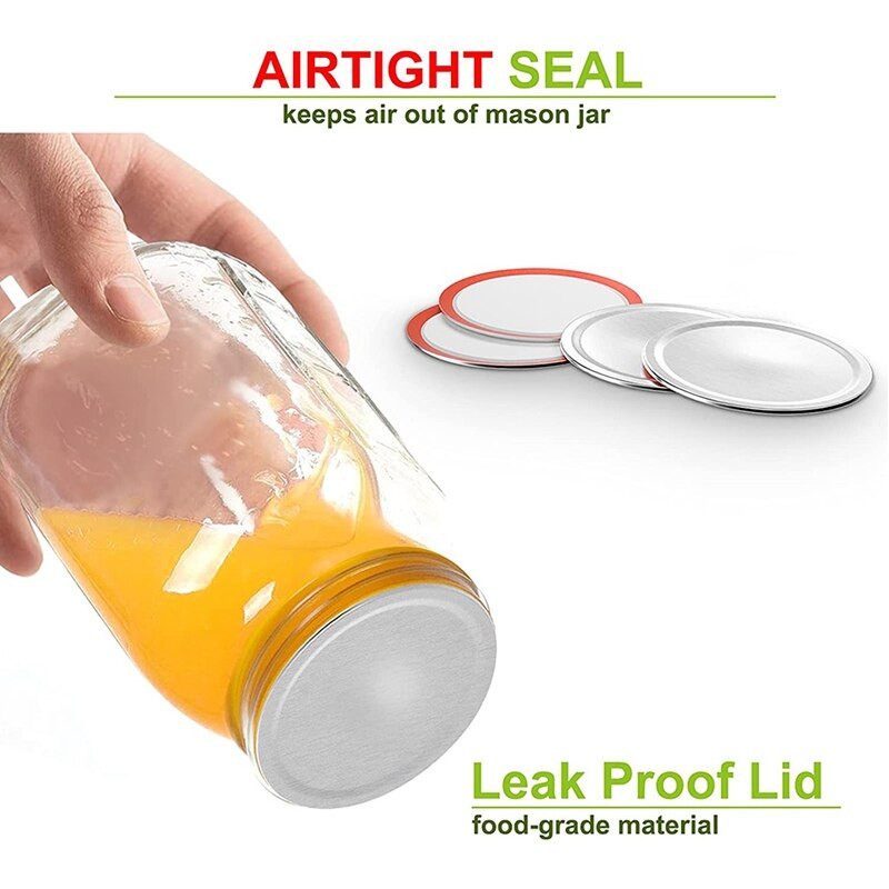 Capace pentru borcane pentru conserve cu gură largă pentru bile, borcane Kerr - tip split cu caracteristici rezistente la scurgeri și etanșare, capace pentru borcan Mason