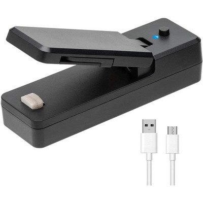 Mini maišelių sandariklis 2 viename nešiojamieji karščio sandarikliai USB įkraunami rankiniai vakuuminiai karšto sandarinimo įtaisai, skirti plastikinių maišelių maistui laikyti