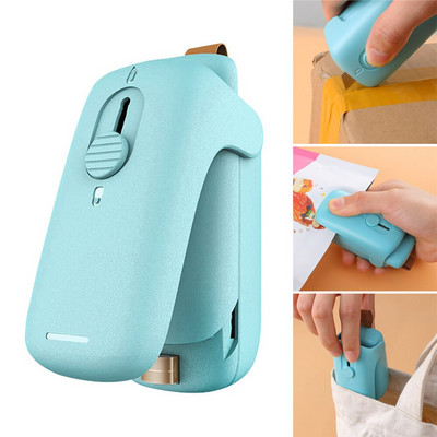 2 in 1 Mini Slide Heat Sealer Portable Capper Food Saver Sadzīves rokas aizzīmogošanas iepakošanas mašīna dažādiem plastmasas maisiņiem