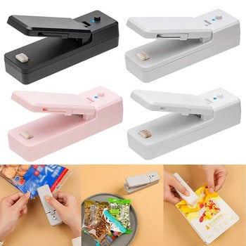 Mini Plastic Bag Sealer 2 In1 Rechargeable Heat Sealers Handheld Heat Clips Cutter for Snacks Cookies Αποθήκευση τροφίμων σε κενό αέρος