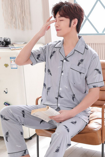 Ежедневна мъжка пижама с къс ръкав