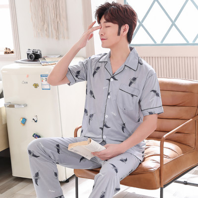 Pijamale casual barbati cu maneca scurta