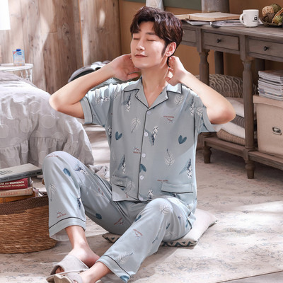Pijamale casual barbati cu maneca scurta