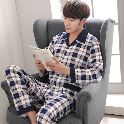 Pijamale bărbați cu mâneci lungi - două piese