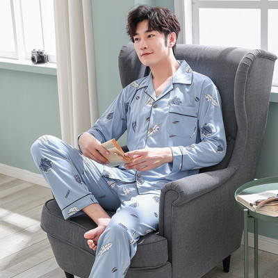 Pijamale bărbați cu mâneci lungi - două piese