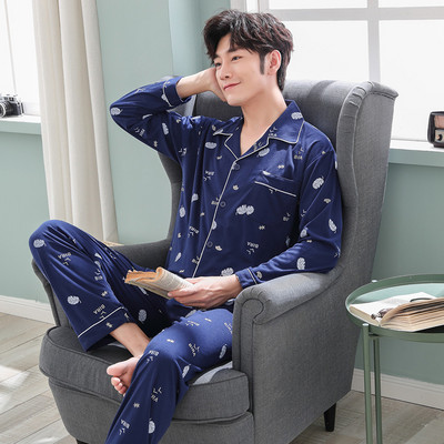 Pijamale bărbați cu mâneci lungi - două piese