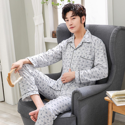 Pijamale bărbați cu mâneci lungi - două piese