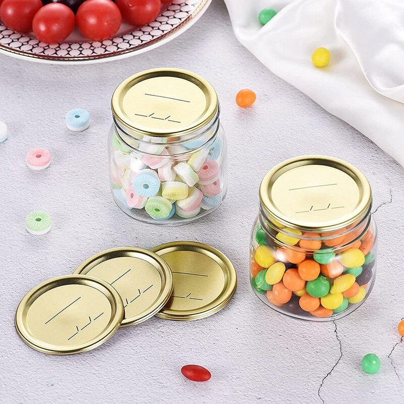 100 bucăți capace de conserve cu gură obișnuită de 70 mm pentru minge, borcane Kerr, capace pentru borcane Mason, capace pentru borcane de conserve de tip split, pentru conserve Mason