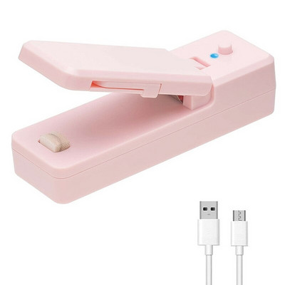2 v 1 mini uzatvárateľ tašiek, ručné tepelné uzatvárače a rezačky, nabíjateľné cez USB, vákuové tepelné uzatvárače potravín na plastové úložné vrecká