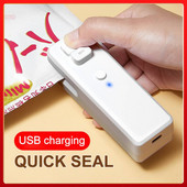 USB mini zatvarač za plastične vrećice, zatvarač za plastičnu ambalažu s nožem za rezanje 2 u 1, prijenosno pohranjivanje grickalica, kuhinjski pribor