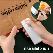 Masina de etansare a pungilor de plastic pentru etansare termica cu cutit 2 in 1, manual portabil, pentru depozitarea gustarii termice, accesorii pentru bucatarie