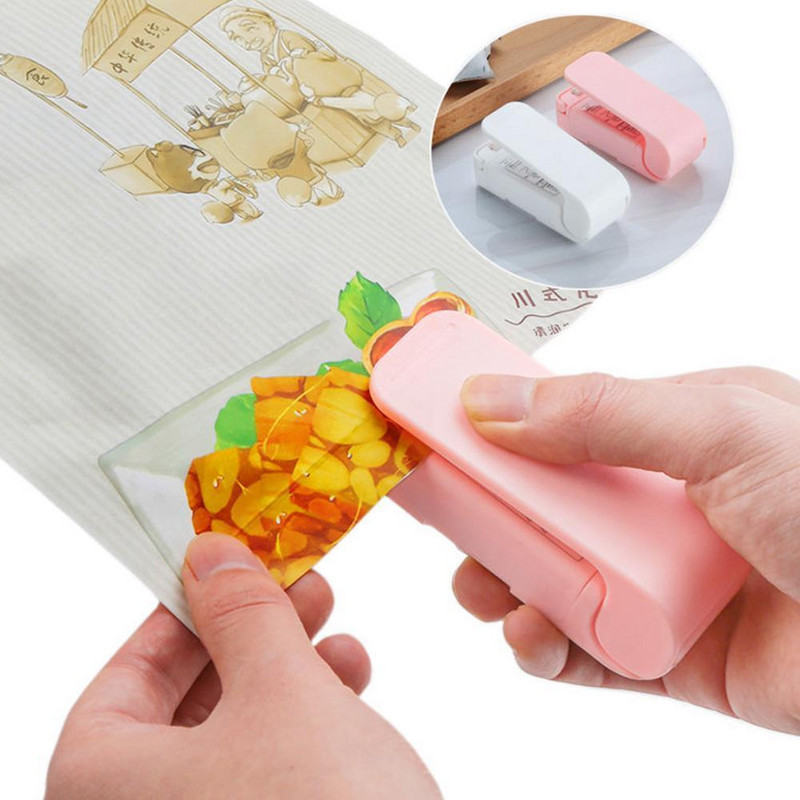 Mini uzatvárací stroj Prenosný tepelný uzatvárací stroj Plastový obal Úložný vak Praktická nálepka a tesnenia na jedlo Kuchynské doplnky